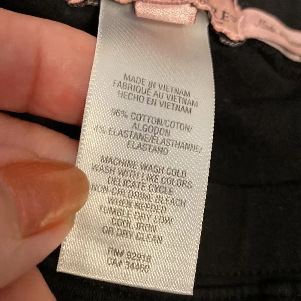 Juicy Couture Black Leggings Size 14 Enamel Snaps